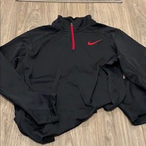 Men’s Nike Red and Black Half ZIP
